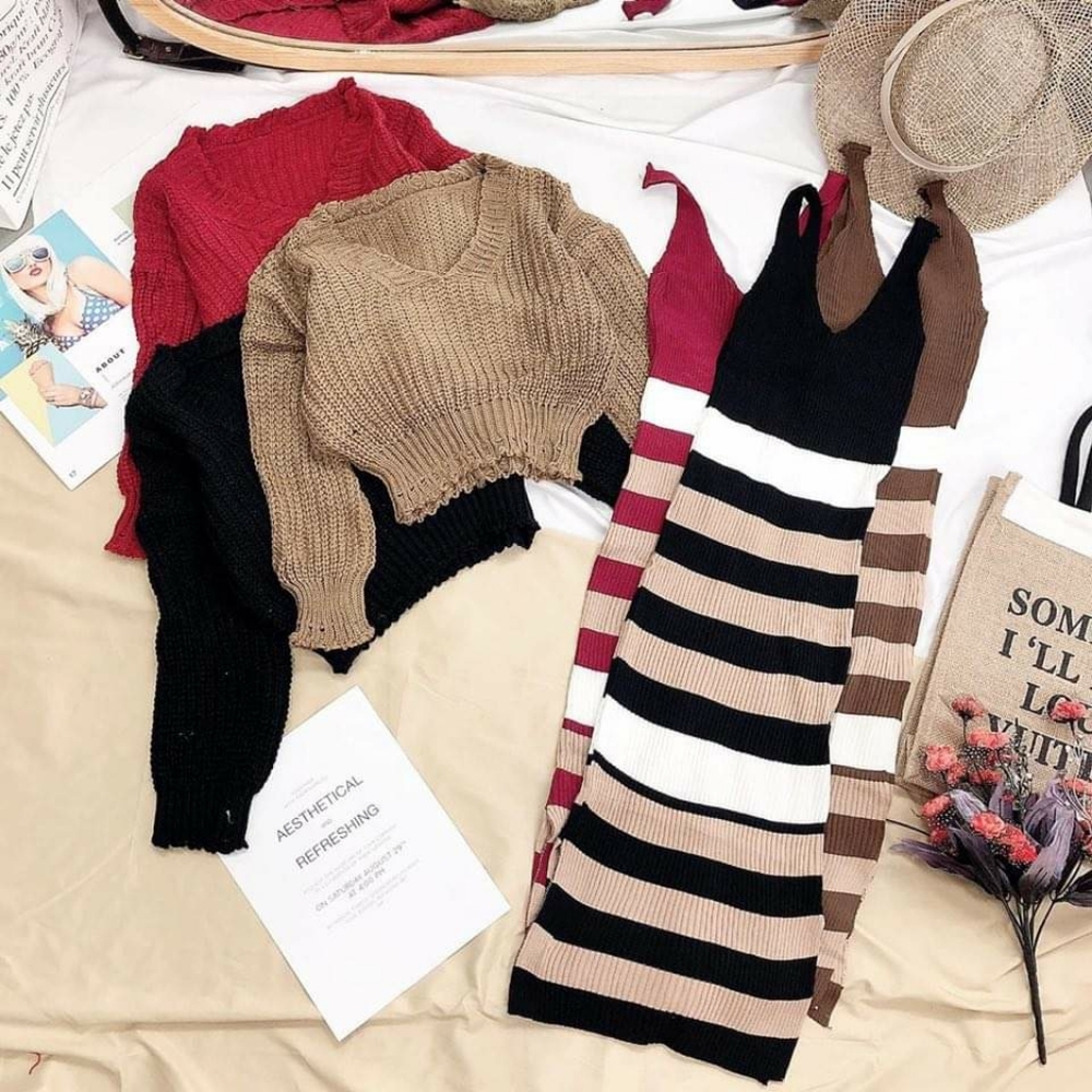 long dress with sweater